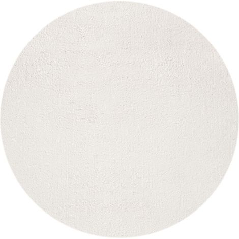 FLOORNOVO Hochflor Teppich rund einfarbig - Ø 200 cm - Besonders Weicher Teppich Wohnzimmer & Badezimmerteppich - Pflegeleicht - vielseitig einsetzbar im Innenbereich (1/2)