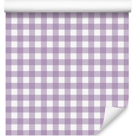 Carta da parati in tessuto con motivo grigio chiaro e viola, 50x1000 cm (1/5)