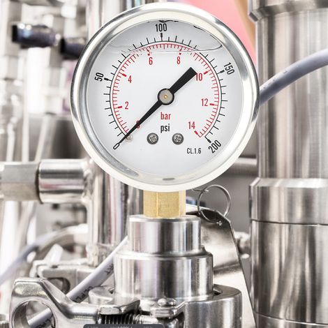 TS® PGG604® 14 bar 1/4BSP Y60 Radial-Manometer für Industrie und Haushalt (1/5)