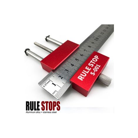 Lot de 2 butées de réglage pour règle – Bloc limiteur pour équerre ou règle – Permet des mesures répétitives (1/5)