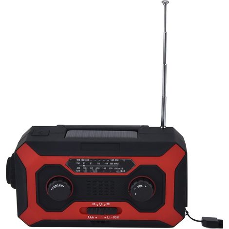 Radio d'urgence, avec Antenne 360 °, Lampe de Poche LED et Alarme (1/5)