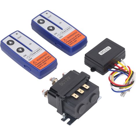Kit de relais de treuil 12 V 250 A avec télécommande et contacteur pour véhicule industriel