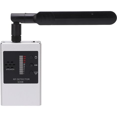 Détecteur RF G338 Argent – Localisateur de caméras cachées, micros espions, GPS et signaux WiFi, scanner de bugs sans fil (1/5)