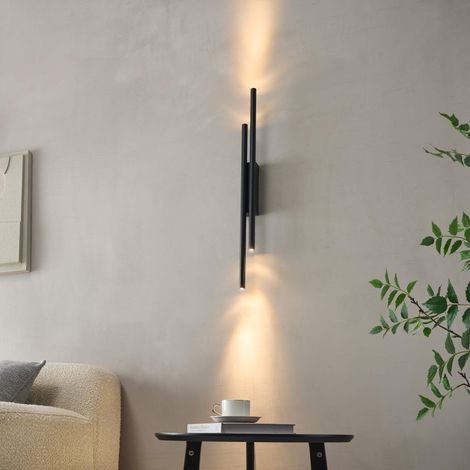 Innen-Wandleuchte schwarz mit vier Lichtpunkten 70 cm - Gali (1/5)