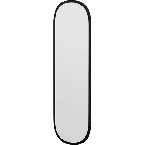 Dmora - Specchio Calypso, Specchiera, Articolo d'arredo a muro, Decorazione con specchio, 40x2h120 cm, Nero, con imballo rinforzato, con imballo rinforzato