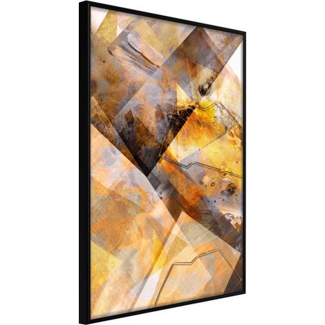 Affiche Murale Encadrée "Amber Power" 21 x 30 cm Noir