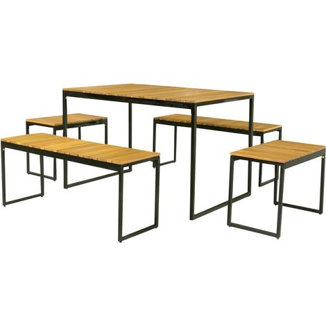 Primaster Bistro-Set Palma Aluminium/Holz Bistro Set (1/3)