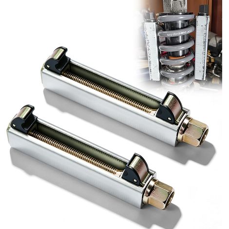 Lot de 2 tendeurs de ressort de moto : tendeur de ressort moto en acier 45, tendeur de ressort voiture envergure jusqu'à 105 mm, entraînement carré 3/8" moto amortisseur, outil de retrait de ressort (1/5)