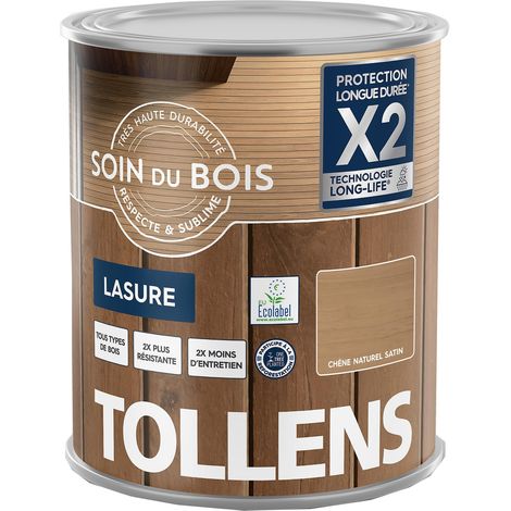 Lasure Ultra Résistante Adhérence Renforcée Protège et Décore Protection Anti-UV Technologie LONG-LIFE Satin Chêne Naturel 1 L (1/5)