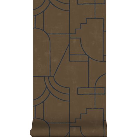 Superfresco Easy Vigo Brun Blau Vliestapete 10mx52cm (1/5)