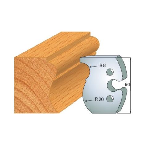 JEU DE 2 FERS PROFILES ACIER HT 50MM N°260