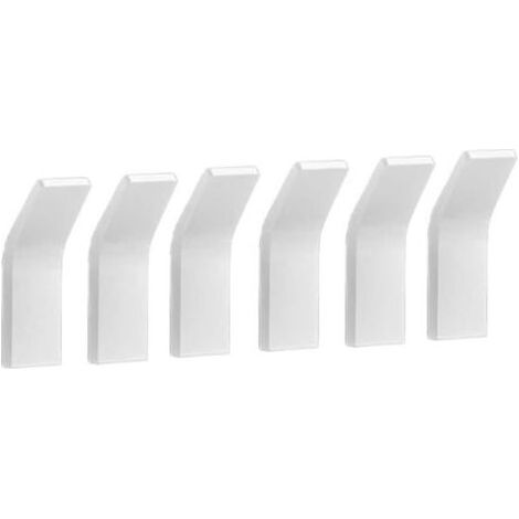 6-teiliges Set selbstklebender Haken, Doppelhandtuchhaken, Aluminium, rostfrei und wasserdicht, selbstklebende Wandhalterung für Küche, Badezimmer, Büro, Kleiderschrank (1/5)