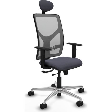 Sedia da ufficio piqueras y crespo Motilla velluto grigio scuro (1/2)