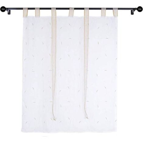 Rideau Voile - Rideau à Oeillets - 100 cm x 140 cm - Pour Cuisine Salle De Séjour Chambre - Polyester - 1 Pièce (1/5)