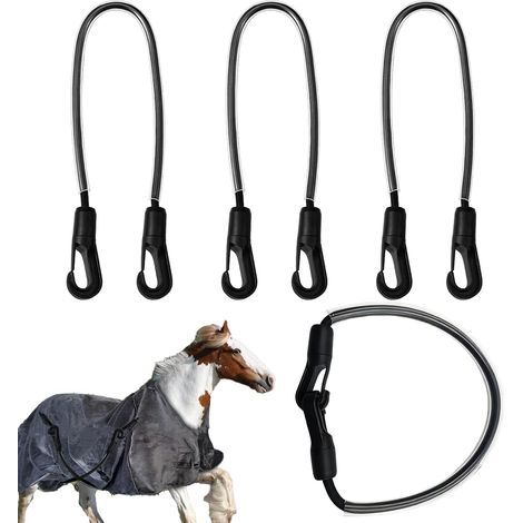 Remplacement de Sangles de Jambe pour Couverture de Cheval Ensemble de 4 Corde pour Tapis d'Entraînement Équestre pour Dresseurs Cavaliers Écuries et Écoles d'Équitation (1/5)