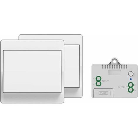 Interrupteur sans fil auto alimenté, télécommande sans fil pour lumières et appareils électriques, étanche et sûr, peut être installé directement (1 To 2) (1/4)