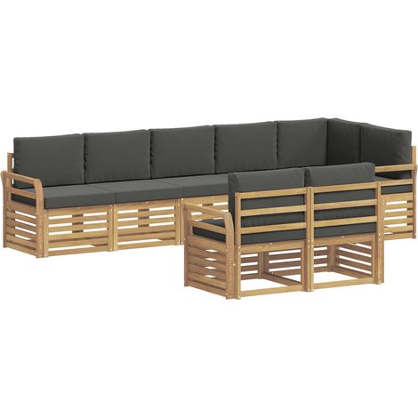 Ensemble de canapés d'extérieur 8 pc Blanc et anthracite vidaXL