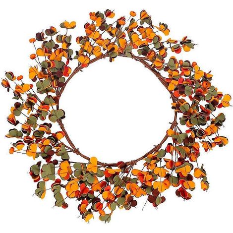 Décoration murale de feuilles d'eucalyptus pour café, guirlandes élégantes pour l'extérieur (1/4)