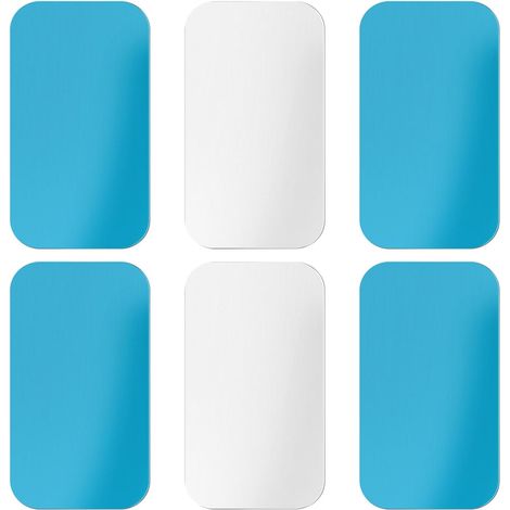 6pcs Bande Magnétique Adhésive, Métal Remplacer la Bande Magnétique avec Support Adhésif Bande Lumineuse Magnétique pour Éclairage LED Magnétique et Éclairage Sous le Comptoir (Rectangle) (1/5)