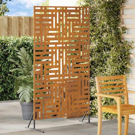 Privacy Screen 100 x 50 x 180 cm Weathering Steel Rusty vidaXL