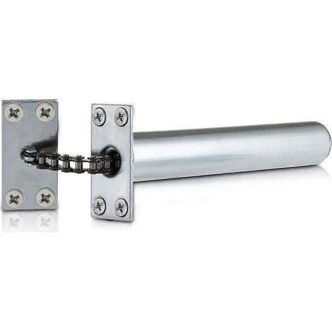 Satin chrome invisible door closer for interior doors, soft-close mechanism, automatic door closer for interior doors (1/2)