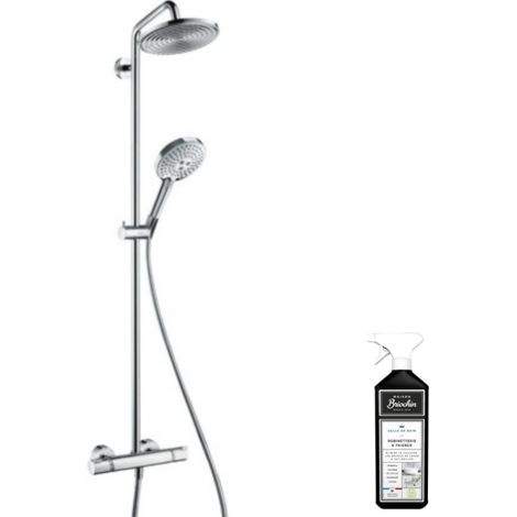 Colonne de douche thermostatique HANSGROHE Raindance S 240 chromée + nettoyant Briochin (1/5)