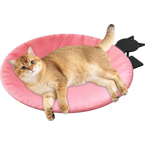 Lit de bureau pour chat \u2013 Nid hamac à clipser avec housse amovible  Lit d'intérieur pour chat dormant et grimpant, se fixe au bureau, supporte jusqu'à 27,2 kg, parfait pour la maison et