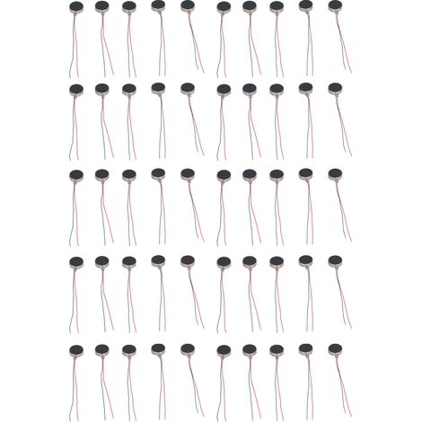 50 moteurs de vibration, 12 mm x 3,4 mm, 3 V, haute précision, haute résolution, faibles vibrations, faible bruit, mini moteurs à bouton plat CC.