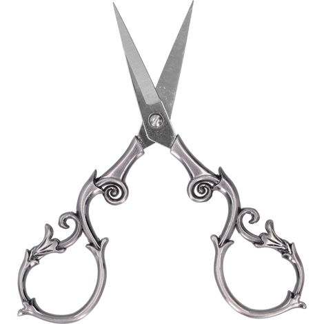 Ciseaux rétro en acier inoxydable, forme de gourde, outils de découpe vintage pour broderie et loisirs créatifs, gris argenté (1/5)
