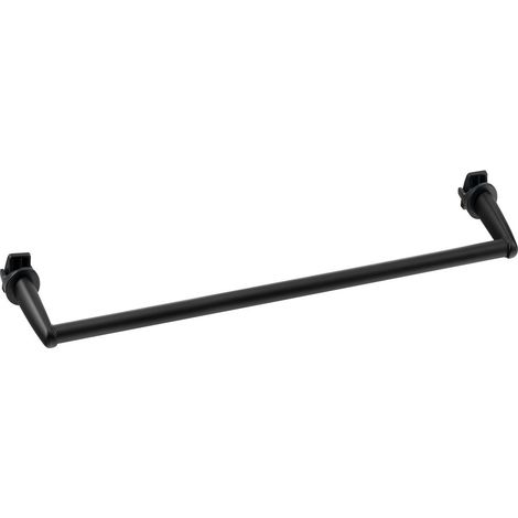 Porte-serviettes pour radiateurs de salle de bain 46cm, droit, noir mat (1/3)