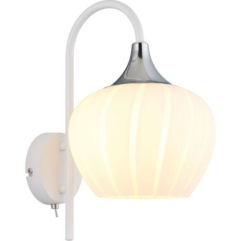 Globo - aplique de pared - MAXY - blanco - vidrio - E27 - 15548WW