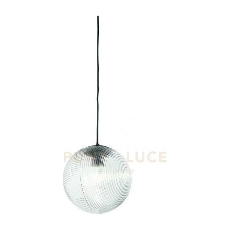SOSPENSIONE VETRO BELLA 2 TRASPARENTE D.24CM H.26CM 1 LUCE ATTACCO E27