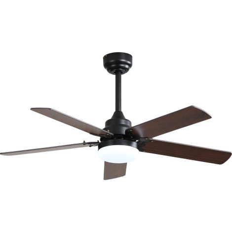 Ventilateur de plafond de 107 cm (42 pouces) avec éclairage LED 18 W, télécommande, moteur CC silencieux, minuterie et fonction mémoire d'éclairage. (1/4)
