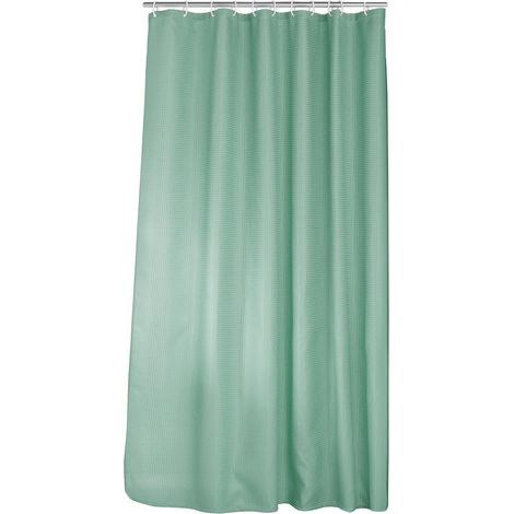 Rideau de Douche avec Crochets (180 x 200 cm) Quartz Tilleul, Jacquard Uni (1/3)