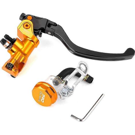Maître-cylindre de frein à montage radial universel 19rcs, levier d'embrayage, câble, pompe hydraulique, leviers de frein pour moto Nanja Honda - Levier de pompe doré (1/5)