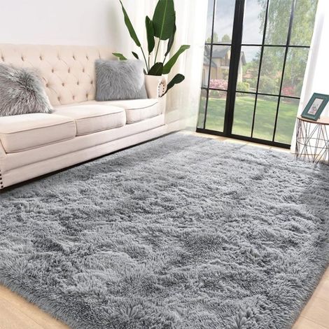 Tapis Design Contemporain 120x160cm Peluche Haut de Gamme Dos Antidérapant Décoration Épurée Intemporel (1/4)