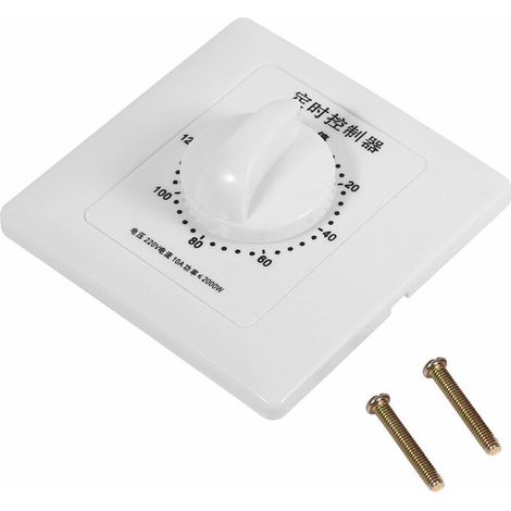AC 220V 30/60/120 min. Heavy-Duty Pump Timer Mechanical Time Switch Countdown Control Mechanical Timer Switch (120 min)