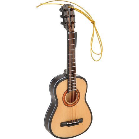 Realistisches Deko-Gitarrenmodell, Miniatur-Holzgitarren-Ornament für den Weihnachtsbaum, Studie (1/5)