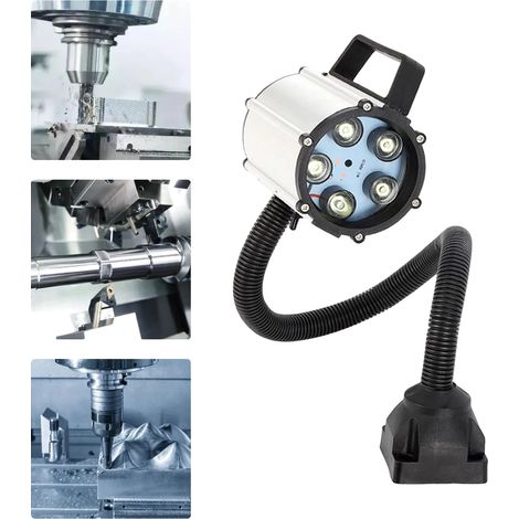 Lampe de travail CNC, puissance de 5W, sortie de 700LM, tension de 110-220V, longueur de tuyau de 50 cm, indice d'étanchéité IP66 (1/5)