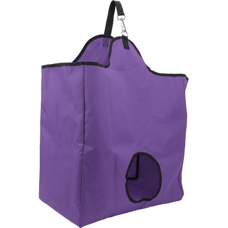Sacs à foin à alimentation lente pour chevaux, grande capacité, résistants aux salissures, suspendus, en tissu Oxford 600D violet, pour cochons d'Inde (1/5)