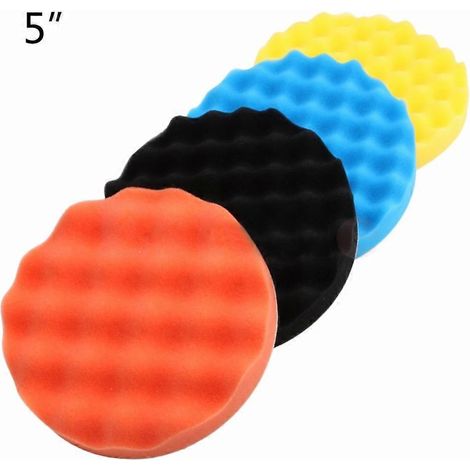 Kit de 5 tampons de polissage portables pour polisseuse de voiture et applicateur de cire (1/5)