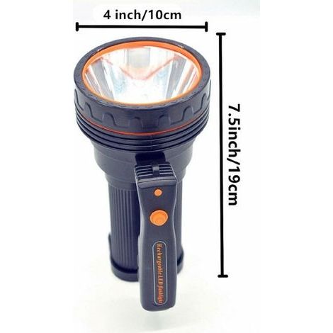 7000 Lumen superhelle, wiederaufladbare LED-Taschenlampe mit scharfen Kanten zum Schutz von Haustieren, Unisex/Jugendliche, Schwarz, 1 (1/4)