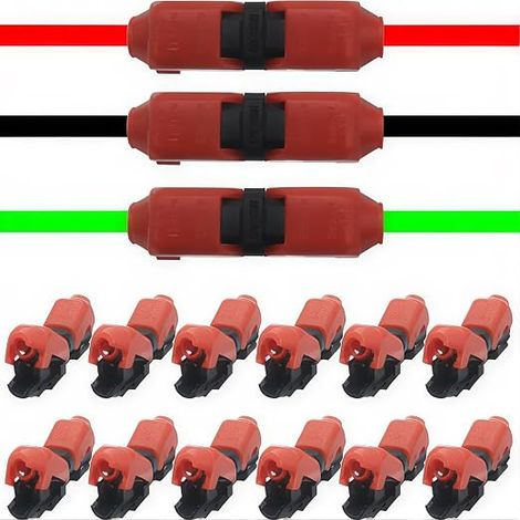 Connecteurs de fils basse tension, Tap 1 Broches 1 Voies Universelles Compactes Forme de H sans Dénudage Exigence sans Outils Connecteur de Câble (1/2)