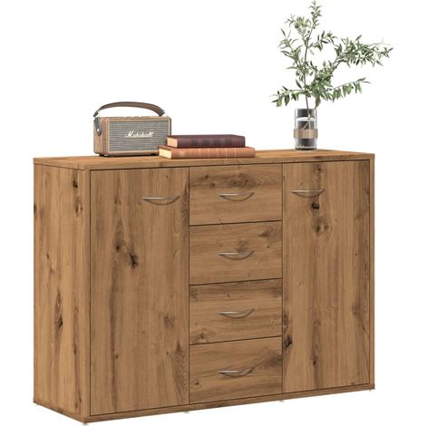 Buffet,Meuble de Rangement,Bahut pour Salon, Salle à Manger, Cuisine chêne artisanal 88x30x64 cm bois d'ingénierie CFW16181 (1/5)