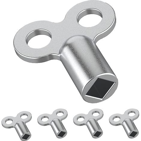 Clé de purge de radiateur, lot de 4 clés pour bouchon de purge de radiateur, clé de purge de radiateur de chauffage (1/5)