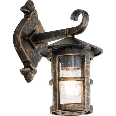 QAZQA herb - Applique murale - 1 lumière - H 29.4 cm - Doré - Classique/Antique - éclairage extérieur (1/5)