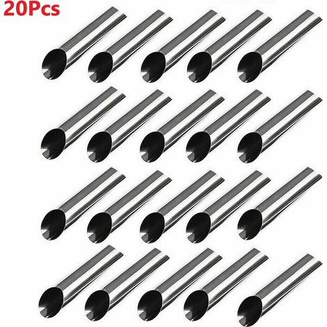 Moule À Cornet À Crème - Tubes En Acier Inoxydable 430 - Pour Pâtisserie Et Desserts Fourrés - 12,5 x 3,2 cm - Lot De 20 (1/5)