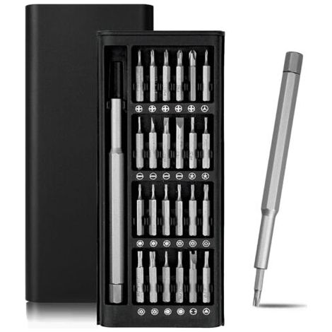 BUNTHAUS Kit Tournevis de Précision,Mini 24 en 1 Set Outils Portables,avec T2/T3/T4/T5/T6/T8/T10/T15, Cruciforme PH000/PH00/PH0/PH1/PH2,Triwing Y1,etc,pour la Réparation de Phone,Laptop,Caméra,Montres (1/5)