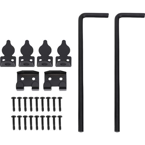 Set di 2 chiavistelli di bloccaggio per cancello di recinzione - Acciaio resistente alle intemperie, per legno (1/5)