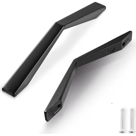 Lntyq 10pcs Poignee de Meuble Cuisine Entraxe 96mm Poignet de Porte Cuisine Noir Alliage D'aluminium Poignée Meuble pour Décoration Meubles Cuisine Avec Vis(22mm)